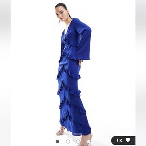 NWT Asos ruffle maxi
